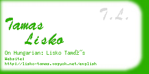 tamas lisko business card